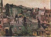 Vincent Van Gogh Overlooking the rooftops of Paris oil painting reproduction